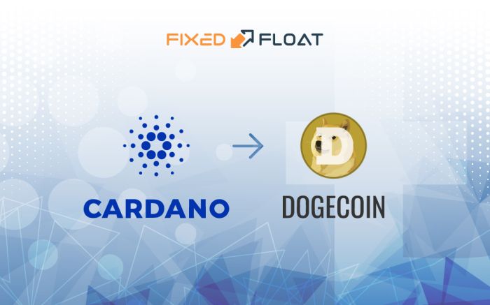 Câmbio Cardano por Dogecoin
