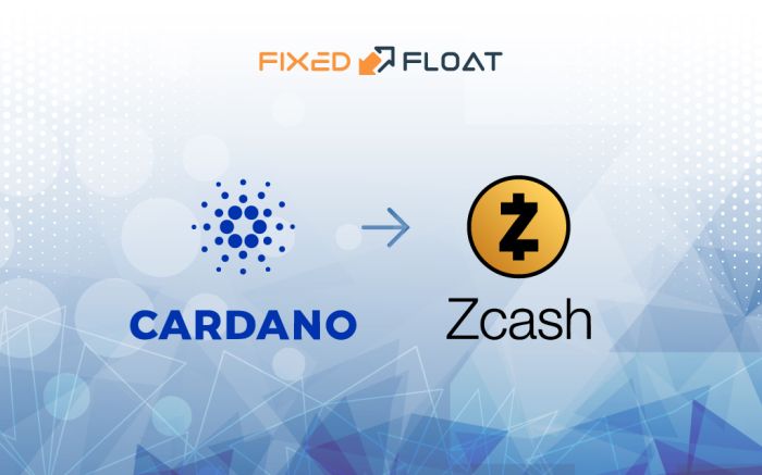 Câmbio Cardano por Zcash