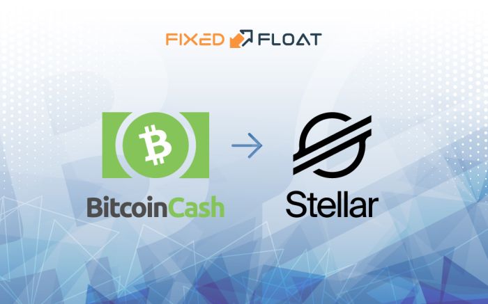 Exchange Bitcoin Cash to Stellar Lumens
