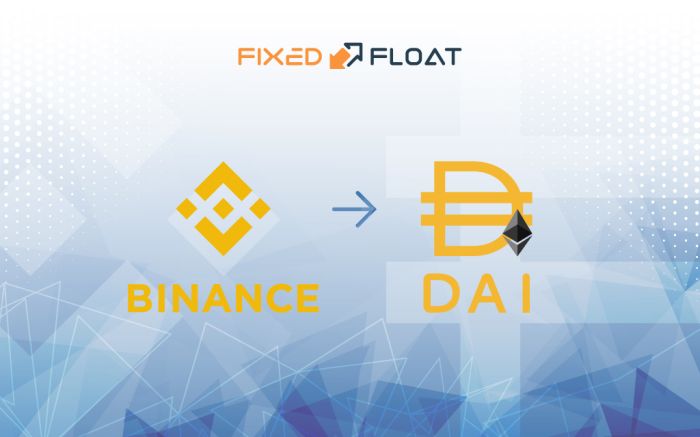 Câmbio Binance Coin para DAI (ERC20)