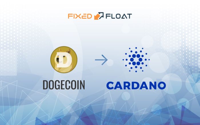 Câmbio Dogecoin por Cardano