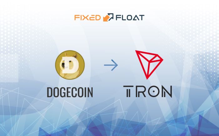 Câmbio Dogecoin por Tron