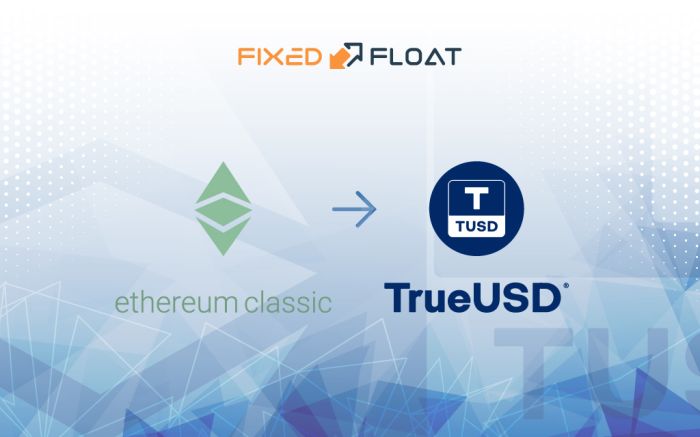 Échangez Ethereum Classic en TrueUSD