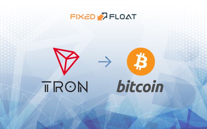 Exchange Tron to Bitcoin 