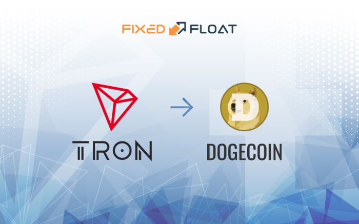 Câmbio Tron por Dogecoin