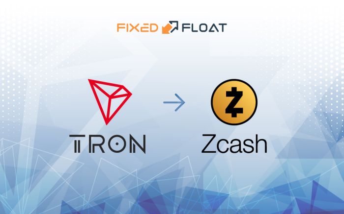 Câmbio Tron por Zcash