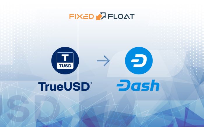 Câmbio TrueUSD para Dash