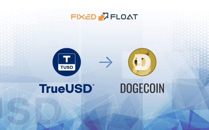 Intercambiar TrueUSD a Dogecoin