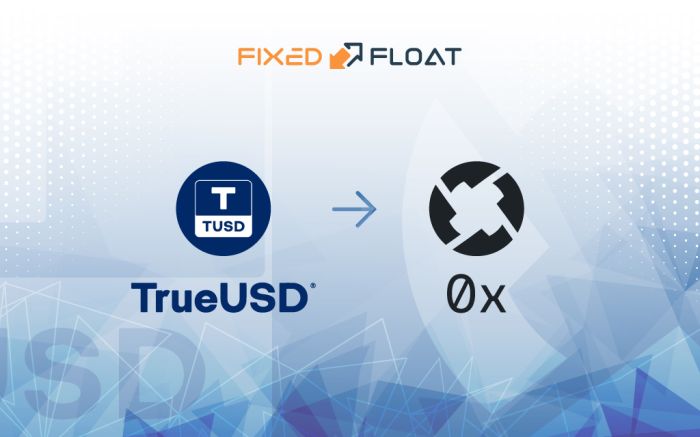 Exchange TrueUSD to 0x