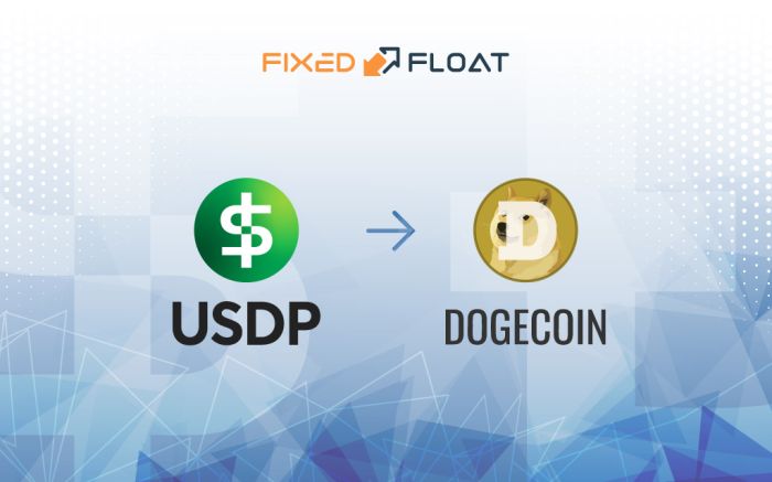 Intercambiar USDP a Dogecoin