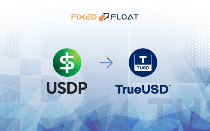 Intercambiar USDP a TrueUSD