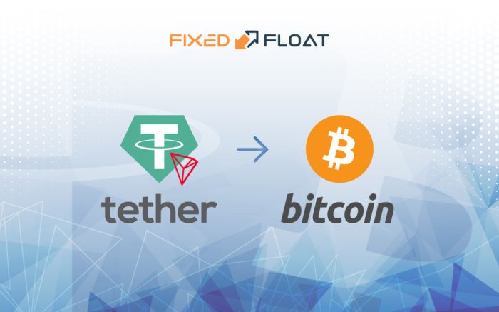 Intercambiar USDT (TRC-20) a Bitcoin