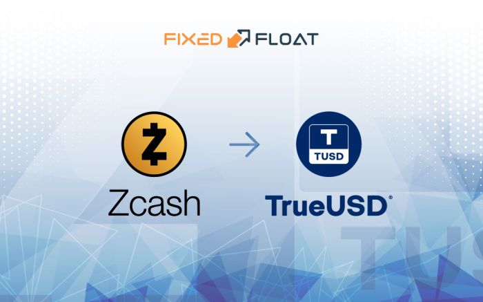 Exchange Zcash to TrueUSD