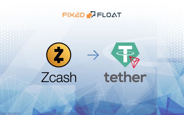 Câmbio Zcash por USDT (TRC-20)