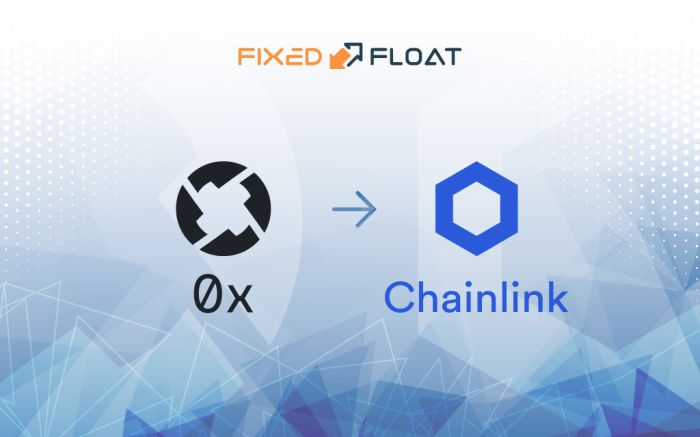 Tauschen Sie 0x gegen Chainlink